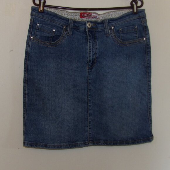 Vintage Lazer Jeans Denim Jeans Skirt Sz 16 - Picture 1 of 5